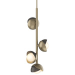 Brooklyn Vertical Pendant - Soft Gold / Dark Smoke