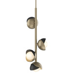 Brooklyn Vertical Pendant - Soft Gold / Black