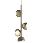 Brooklyn Vertical Pendant - Soft Gold / Natural Iron