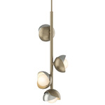 Brooklyn Vertical Pendant - Soft Gold / Sterling