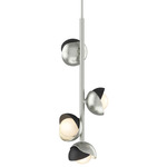Brooklyn Vertical Pendant - Sterling / Black