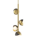 Brooklyn Vertical Pendant - Modern Brass / Dark Smoke
