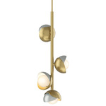 Brooklyn Vertical Pendant - Modern Brass / Vintage Platinum