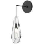 Luma Hanging Wall Sconce - Black / Crystal