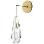 Luma Hanging Wall Sconce - Modern Brass / Crystal