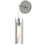Exos Wall Sconce - Sterling / Clear / Opal