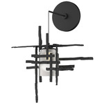 Tura Wall Sconce - Black / Cast Glass