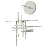 Tura Wall Sconce - Sterling / Cast Glass