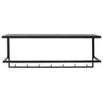 Grid Wall Mounted Coat Hanger - Black