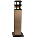Tekura Outdoor Solar Path Light - Weathered Teak / Slate Grey