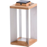 Blade Outdoor Solar Lantern - Teak / Stainless Steel
