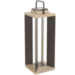 Blade Outdoor Solar Lantern - Weathered Teak / Black