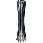 Corsetta Outdoor Solar Floor Lamp - Weathered Teak / Slate Grey