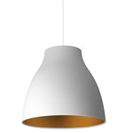 Bell Pendant - Matte White / White / Gold