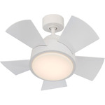 Vox Smart Ceiling Fan with Light - Matte White / Matte White