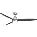 Skylark Smart Ceiling Fan with Light - Brushed Nickel / Ebony