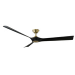 Torque Smart Ceiling Fan - Soft Brass / Matte Black