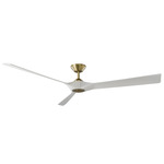 Torque Smart Ceiling Fan - Soft Brass / Matte White