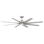 Roboto XL Smart Ceiling Fan with Light - Brushed Nickel / Brushed Nickel