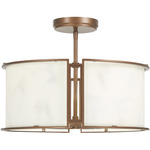 Buchanan Semi Flush Ceiling Light - Hellenic Bronze / Alabaster