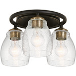 Winsley Ceiling Light - Coal / Stained Brass / Clear Seeded