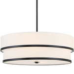 Cascade 4 Light Pendant - Coal / White