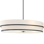Cascade 4 Light Oval Pendant - Coal / White