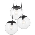 Auresa Multi Light Pendant - Coal / Clear