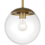 Auresa Convertible Pendant - Soft Brass / Clear