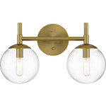 Auresa Bathroom Vanity Light - Soft Brass / Clear