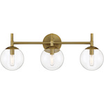 Auresa Bathroom Vanity Light - Soft Brass / Clear