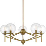 Auresa Fixed Pendant - Soft Brass / Clear