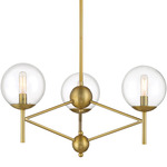 Auresa Fixed Pendant - Soft Brass / Clear