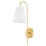 Dorothy Wall Light - Aged Brass / White