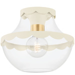 Alaina Ceiling Light - Aged Brass / Clear