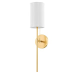 Fawn Wall Light - Aged Brass / White Linen