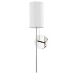 Fawn Wall Light - Polished Nickel / White Linen