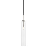 Nyah Pendant - Polished Nickel / Clear