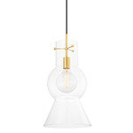 Mirabel Pendant - Aged Brass / Clear