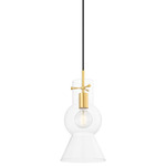 Mirabel Pendant - Aged Brass / Clear
