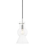 Mirabel Pendant - Polished Nickel / Clear