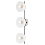 Belle Bathroom Vanity Light - Polished Nickel / Opal