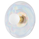 Giada Wall Light - Aged Brass / Iridescent