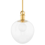 Anna Pendant - Aged Brass / Clear