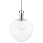 Anna Pendant - Polished Nickel / Clear