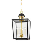 June Chandelier - Aged Brass / Black / Clear