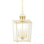 June Chandelier - Aged Brass / Cream / Clear