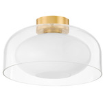 Giovanna Ceiling Light - Aged Brass / Clear