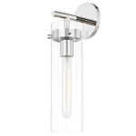 Haisley Wall Light - Polished Nickel / Clear