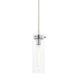 Haisley Pendant - Polished Nickel / Clear